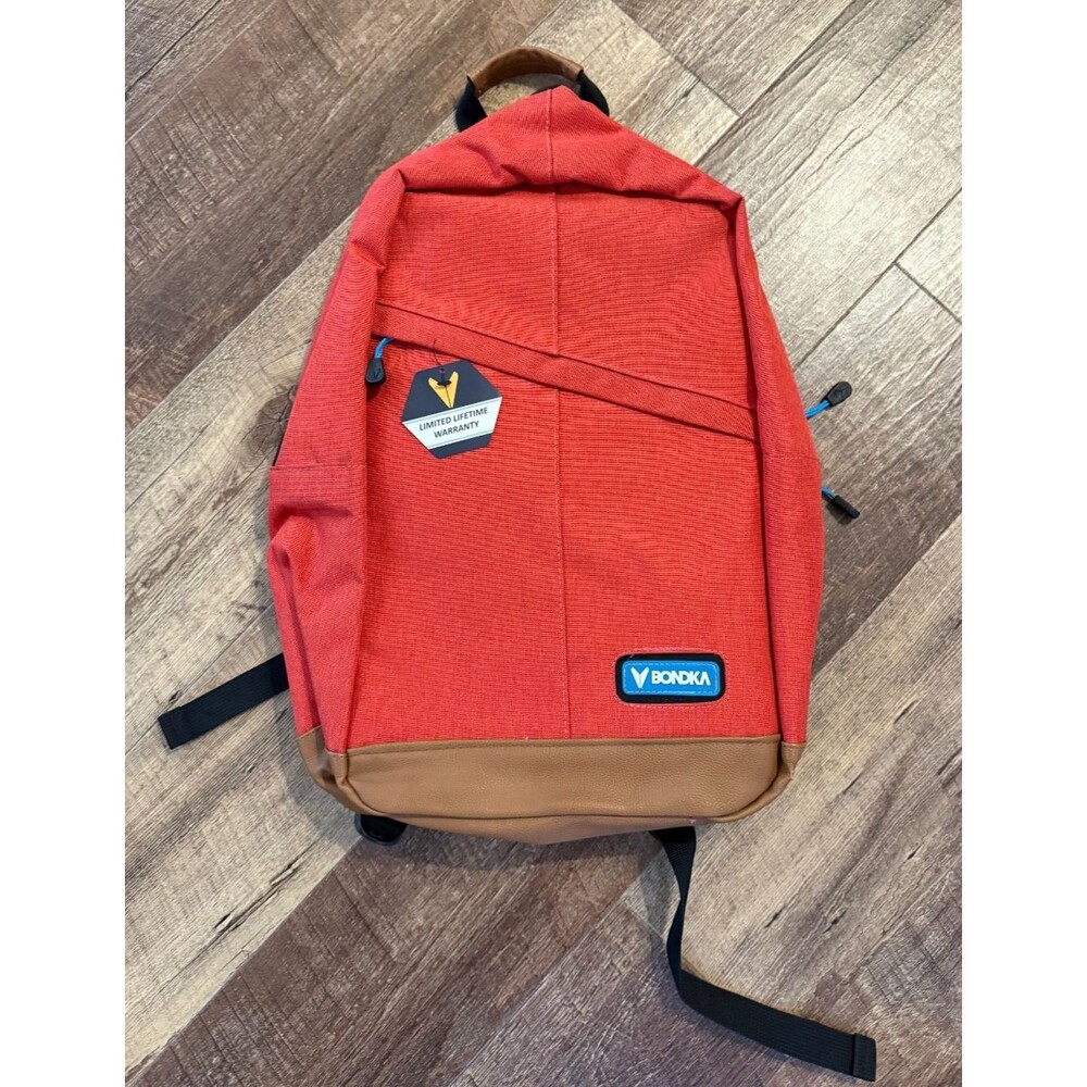 BONDKA Backpack /Book Bag (Burnt Orange/Brown) w/Laptop Sleeve NWT NEW!